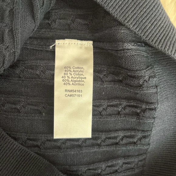 Nautica Navy Cable-Knit Zip Front Sweater - Picture 8 of 8